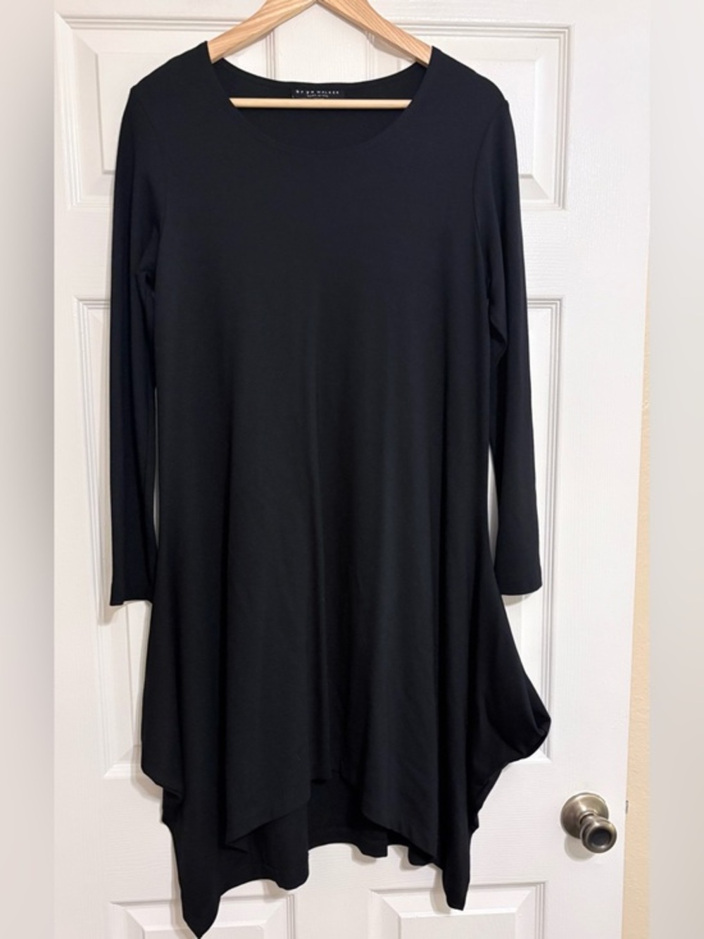 bryn WALKER midi Dress Chelsea Black Lagenlook Tunic Dress Size Small